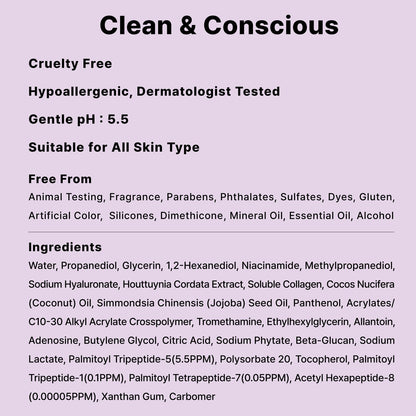 DearMYDEW Multi Peptide Complex Serum – Matrixyl 3000, Argireline, Vegan Collagen, Niacinamide & Hyaluronic Acid | 1 fl oz