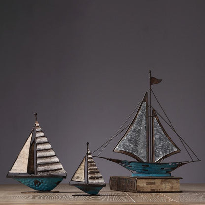 Decoration: A Set Of Three Sailboats