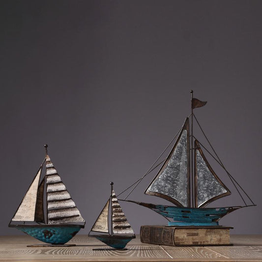 Decoration: A Set Of Three Sailboats