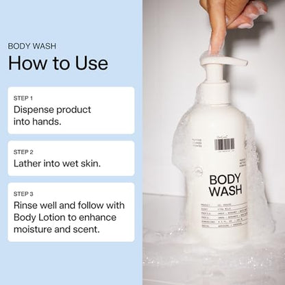 DedCool Body Wash Xtra Milk – Moisturizing Vegan Cleanser with Shea Butter, Aloe & Snow Mushroom | Bergamot, White Musk & Amber Scent | 8.5 fl oz