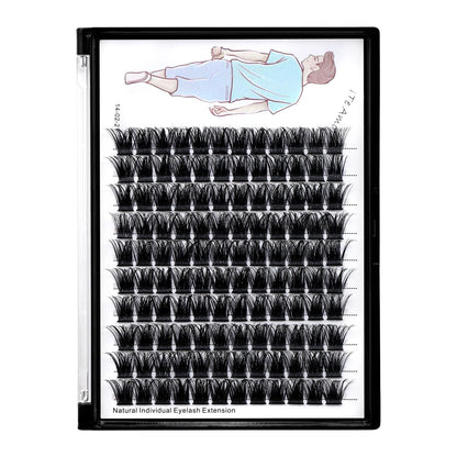 Dedila Large Tray Grafted Wide-Stem Lashes | 120 Clusters, D Curl, 8-20mm (16mm Available)