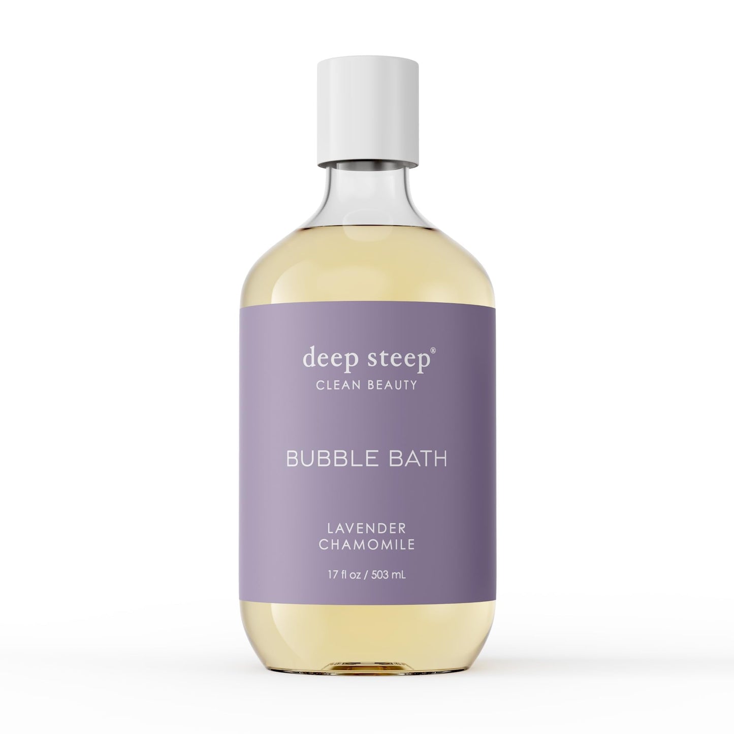 Deep Steep Bubble Bath Lavender Chamomile – Hypoallergenic, Clinically Tested Soak with Shea Butter & Argan Oil – Sulfate-Free
