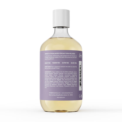 Deep Steep Bubble Bath Lavender Chamomile – Hypoallergenic, Clinically Tested Soak with Shea Butter & Argan Oil – Sulfate-Free