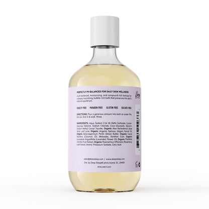 Deep Steep Bubble Bath Lavender Vanilla – Hypoallergenic, Sulfate-Free Soaking Experience with Shea Butter & Argan Oil