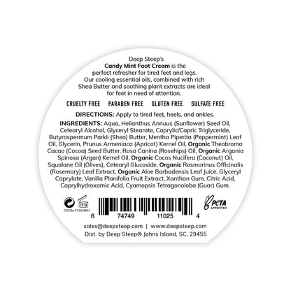 Deep Steep Candy Mint Foot Cream – 6oz Pack of 2 | Hydrating, Refreshing Foot Care