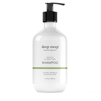 Deep Steep Gentle Clarifying Shampoo – Tea Tree, Peppermint, Aloe & Hyaluronic Acid | Sulfate-Free & Vegan