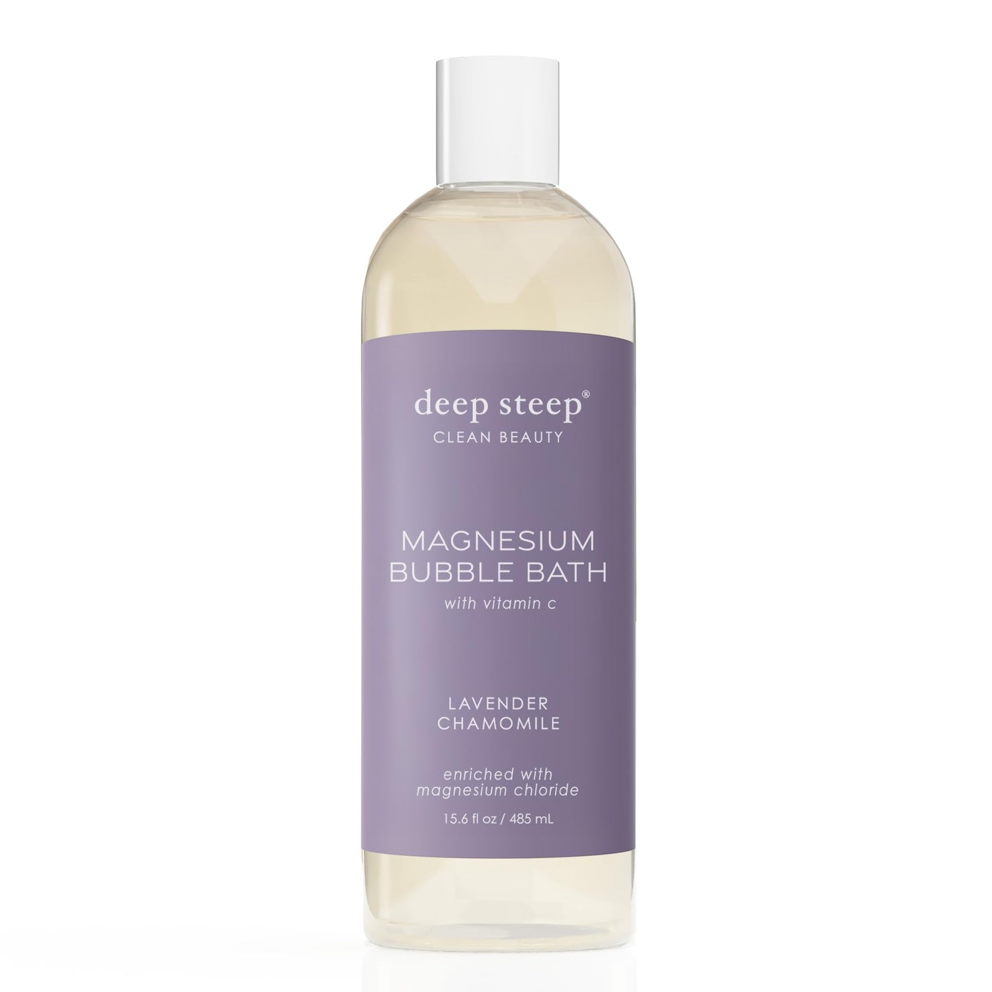 Deep Steep Magnesium Bubble Bath – 15.6 oz, Lavender Chamomile | Soothing Foaming Soak