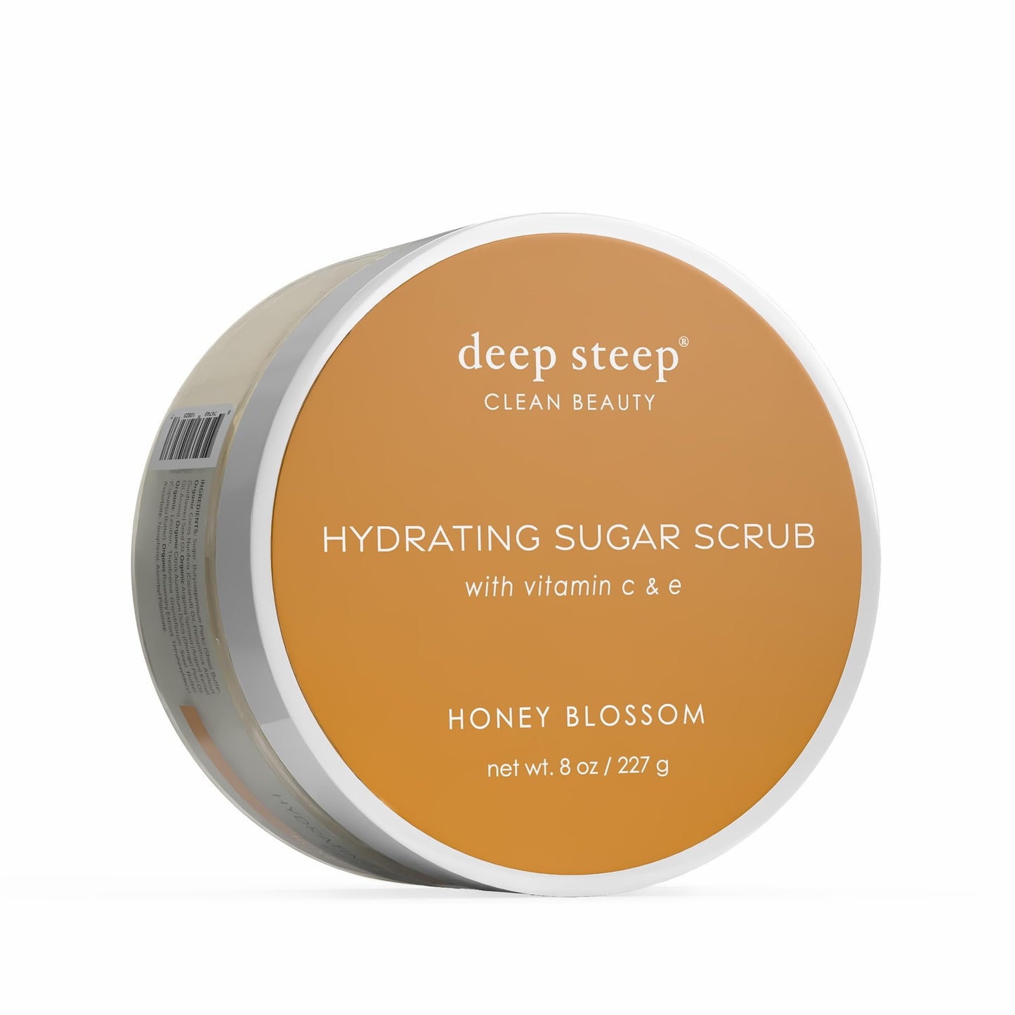 Deep Steep Honey Blossom Sugar Scrub – Exfoliating Body Scrub with Coconut Oil, Shea Butter & Argan Oil | Vegan