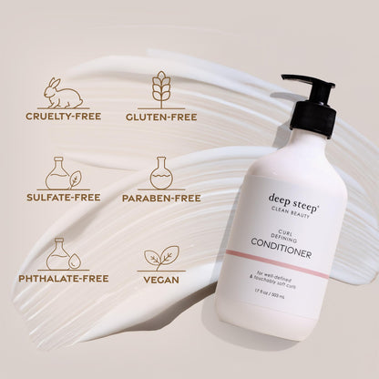 Deep Steep High Shine Coconut Oil Conditioner – Moisturizing, Silicone-Free, Vegan, 17 oz
