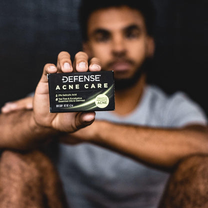Defense Acne Care Bar Soap 4.2oz – 2% Salicylic Acid, Tea Tree & Eucalyptus, Oatmeal