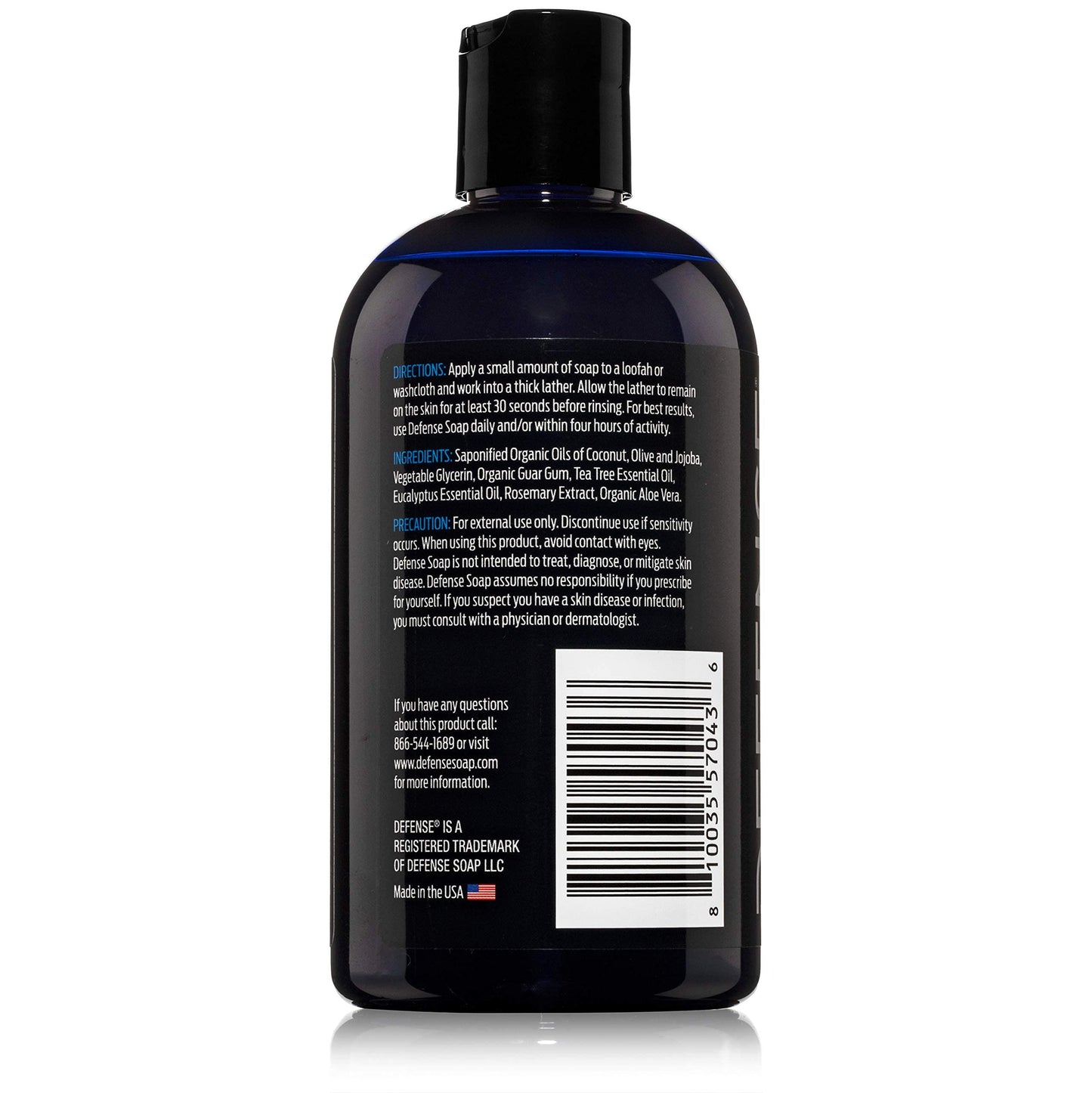 Defense Soap Tea Tree Body Wash | All-Natural Athlete Shower Soap for Odor Control & Skin Protection | 12 oz