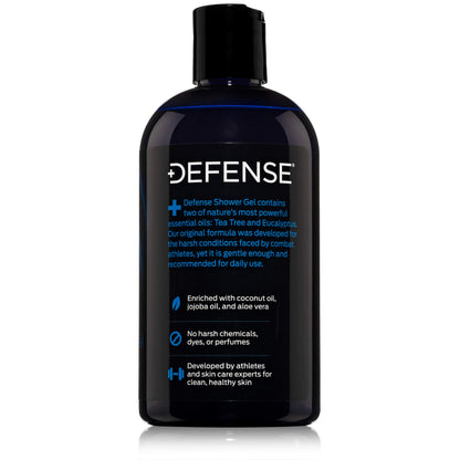 Defense Soap Tea Tree Body Wash | All-Natural Athlete Shower Soap for Odor Control & Skin Protection | 12 oz