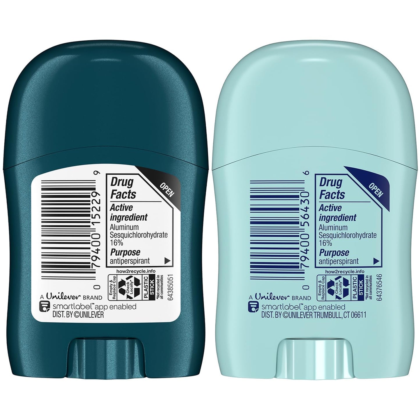 Degree Travel Deodorant Variety 24-Pack – 12 Cool Rush + 12 Shower Clean Mini Sticks, 0.5 oz
