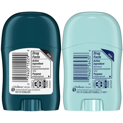 Degree Travel Deodorant Variety Pack – 72 Mini Sticks (36 Cool Rush, 36 Shower Clean)