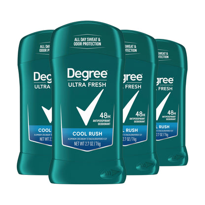 Degree Men Ultra Fresh Cool Rush Antiperspirant Deodorant Stick — 4 Pack (2.7 oz)