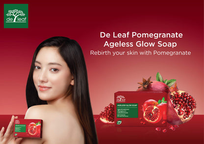 DE LEAF THANAKA Pomegranate Bar Soap – Ageless Glow, Deep Cleansing & Hydration (3 x 100 g)