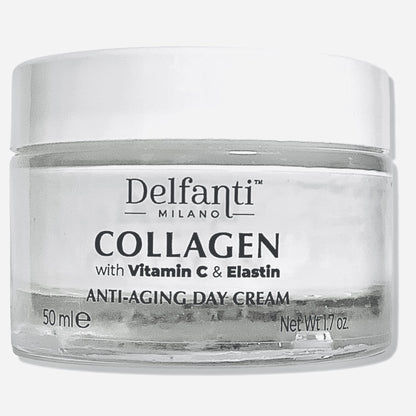 Delfanti-Milano COLLAGEN with Vitamin C & Elastin – Sculpting Day Cream for Face & Neck | Made in Italy