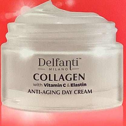 Delfanti-Milano COLLAGEN with Vitamin C & Elastin – Sculpting Day Cream for Face & Neck | Made in Italy