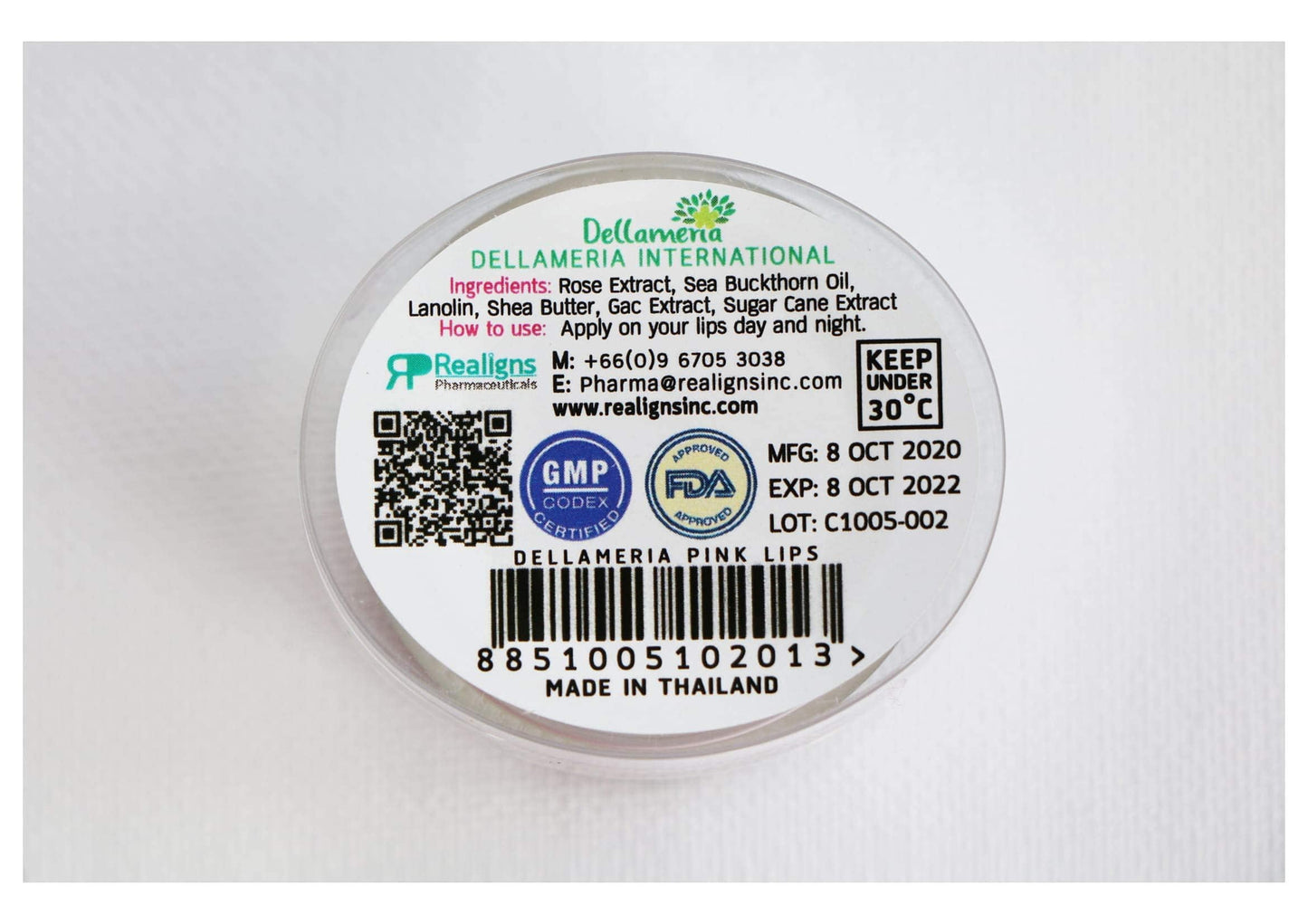 Dellameria Pink Lips Cream – Natural Lip Lightening & Deep Hydration for Dark Lips