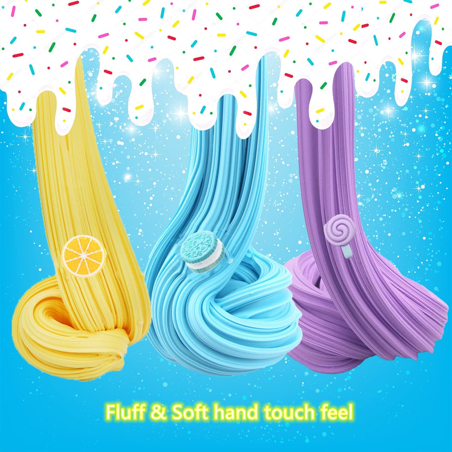 Delpaneo 9 Packs Butter Slime Kit – Super Soft, Non-Sticky Stress Relief Toy for Kids