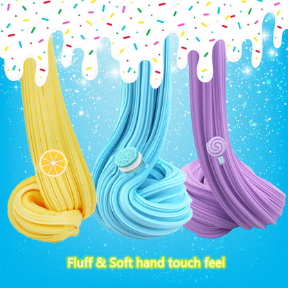 Delpaneo 9 Packs Butter Slime Kit – Super Soft, Non-Sticky Stress Relief Toy for Kids
