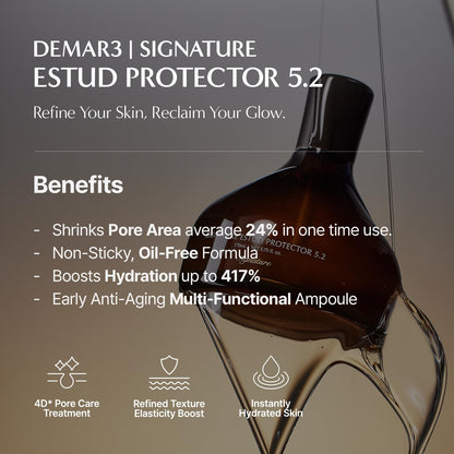 DEMAR 3 Signature ESTUD Protector – Pore Minimizer Niacinamide Serum (2%), 1.69 fl oz