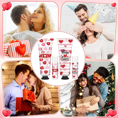 Demissle Valentine's Day Hand Cream & Lip Balm Gift Set – 6 Duos for Galentine's