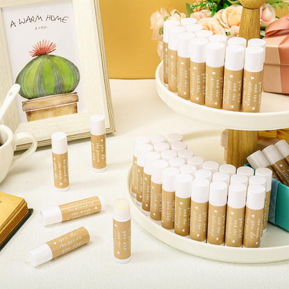 Demissle Lip Balm Bulk Gift Pack — 72 Vanilla Moisturizing Balms for Teachers, Staff, and Volunteers