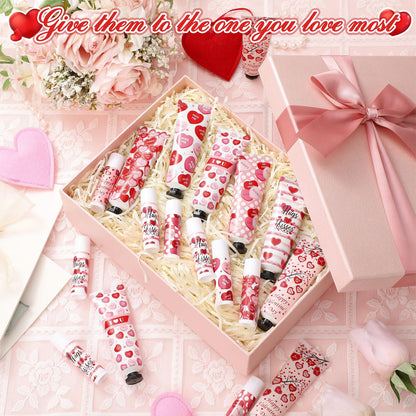 Demissle 18-Set Valentine Hand Cream & Lip Balm Gift Set – Party Favors