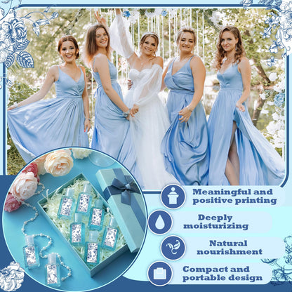 Demissle 30 Pcs Blue and White Flower Mini Aloe Vera Gel Wedding Favors – 1oz Travel Size