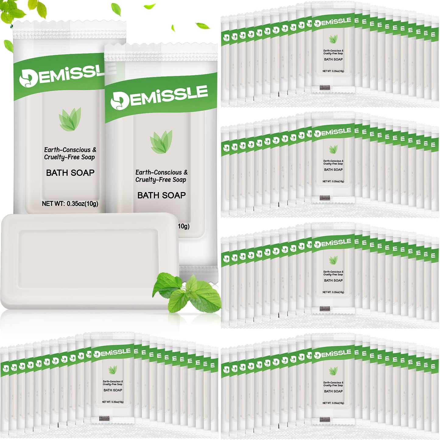 Demissle Travel Size Soap Bars – 200-Pack 0.35 oz Mini Hotel Soap for Hotels, Rentals & Travel
