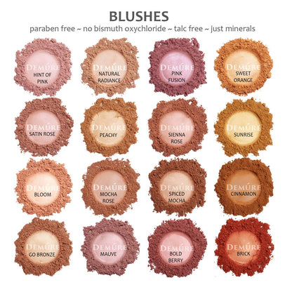 DEMÚRE Bloom Natural Loose Blush Powder – Cruelty-Free Mineral Makeup