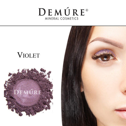 DEMÚRE Demure Mineral Shimmer Eyeshadow Loose Powder – Violet | 33 Natural Shades | Cruelty Free