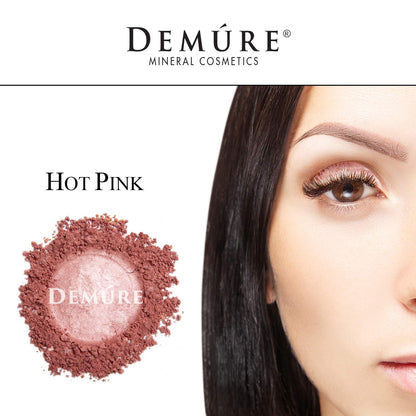 DEMÚRE Demure Mineral Eye Shadow Hot Pink – Glitter Shimmer Loose Powder