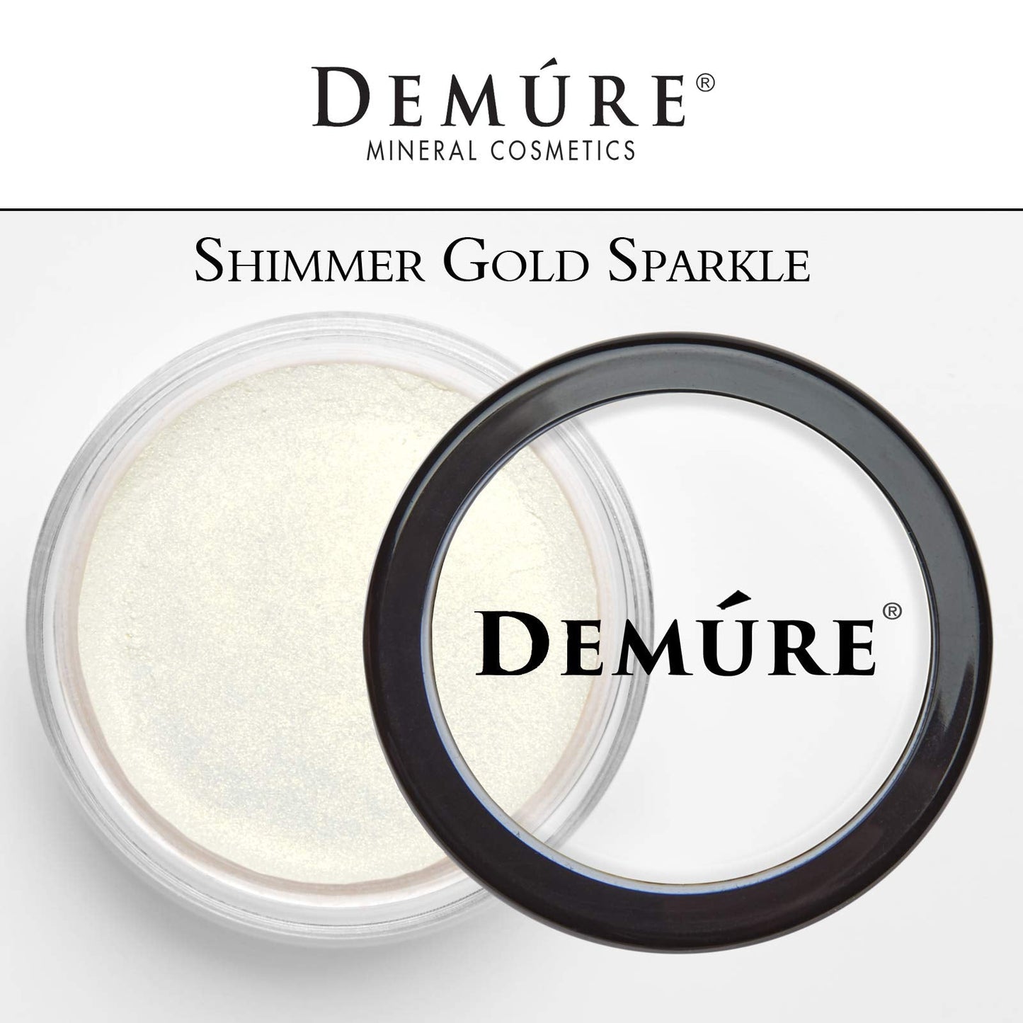 DEMÚRE Demure Mineral Glitter Eye Shadow – Gold Sparkle Shimmer (Loose Powder)
