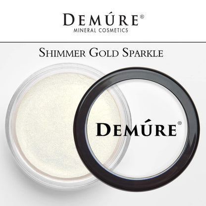 DEMÚRE Demure Mineral Glitter Eye Shadow – Gold Sparkle Shimmer (Loose Powder)