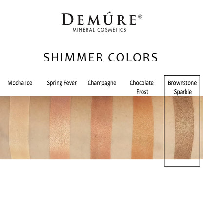 Demure Mineral Eye Shadow – Brownstone Sparkle | 33 Natural Shimmer Minerals