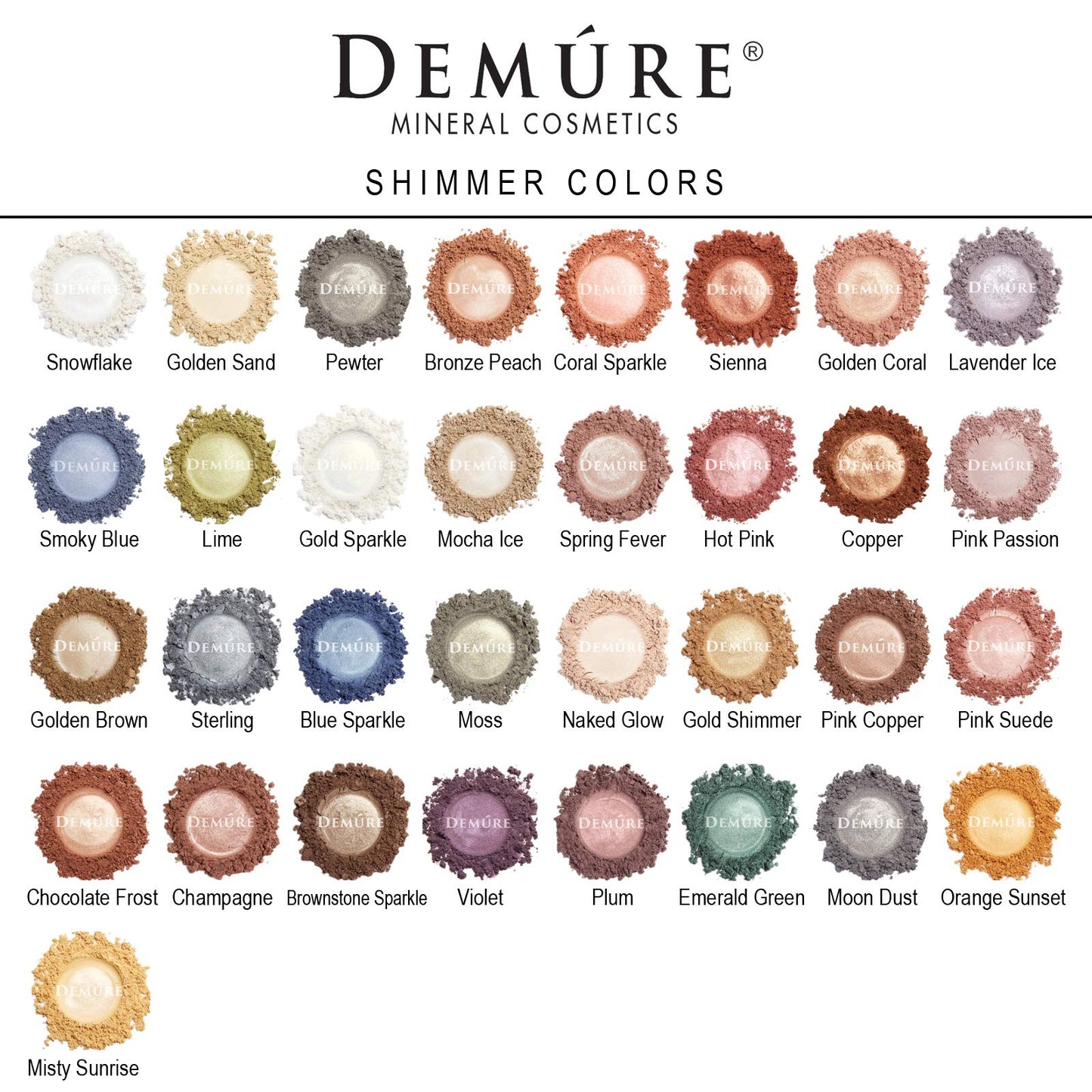 DEMÚRE Demure Mineral Eye Shadow Lavender Ice – Shimmer Loose Powder