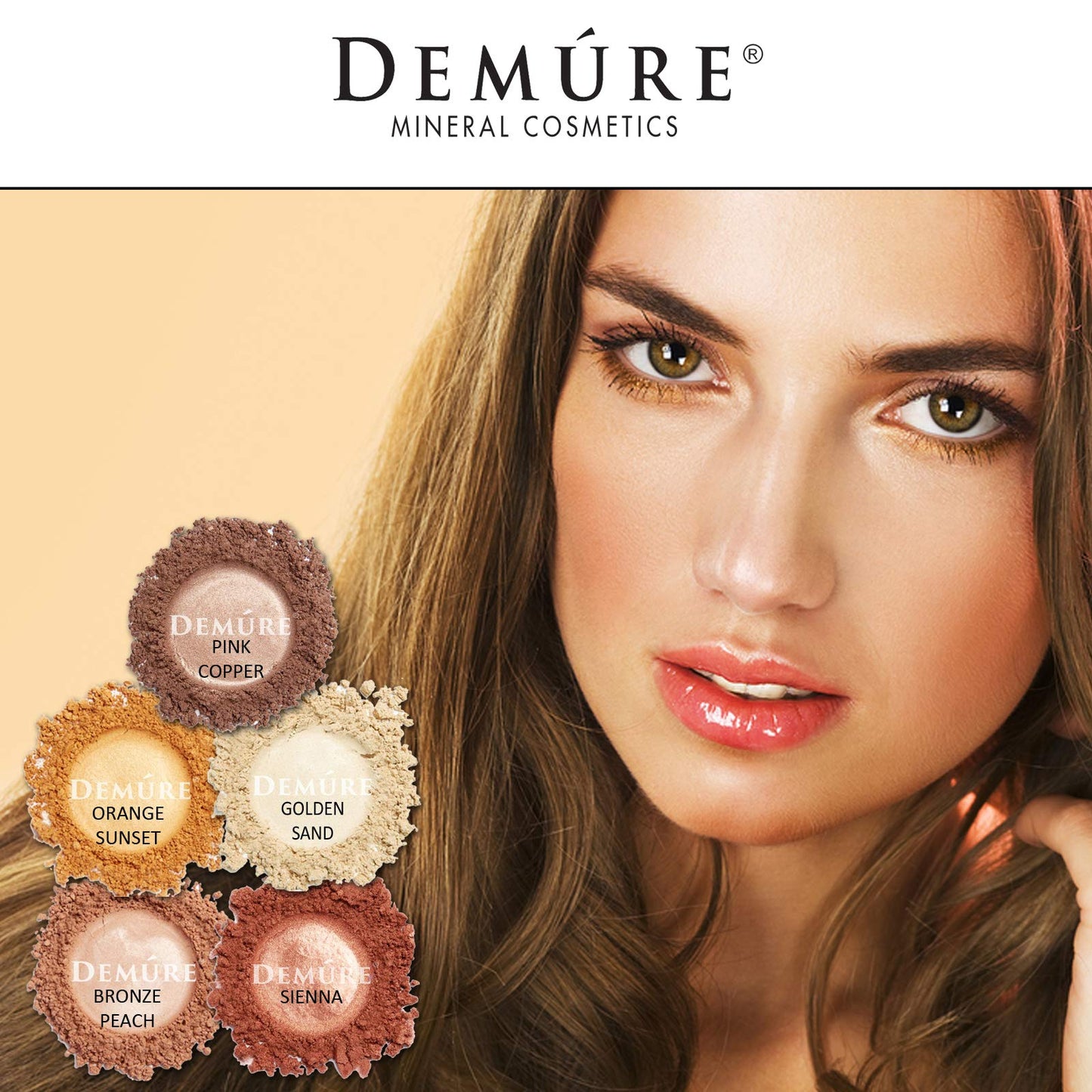 Demure Mineral Eye Shadow Pink Copper – Shimmer Glitter Loose Powder by DEMÚRE