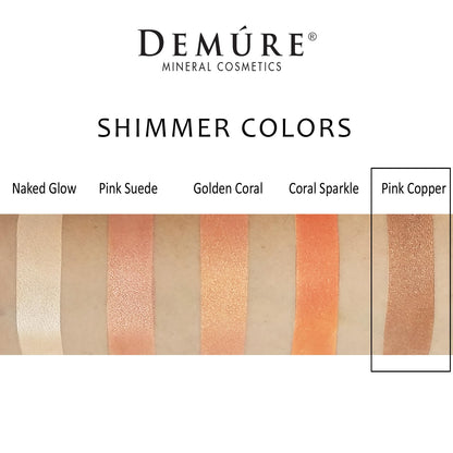 Demure Mineral Eye Shadow Pink Copper – Shimmer Glitter Loose Powder by DEMÚRE