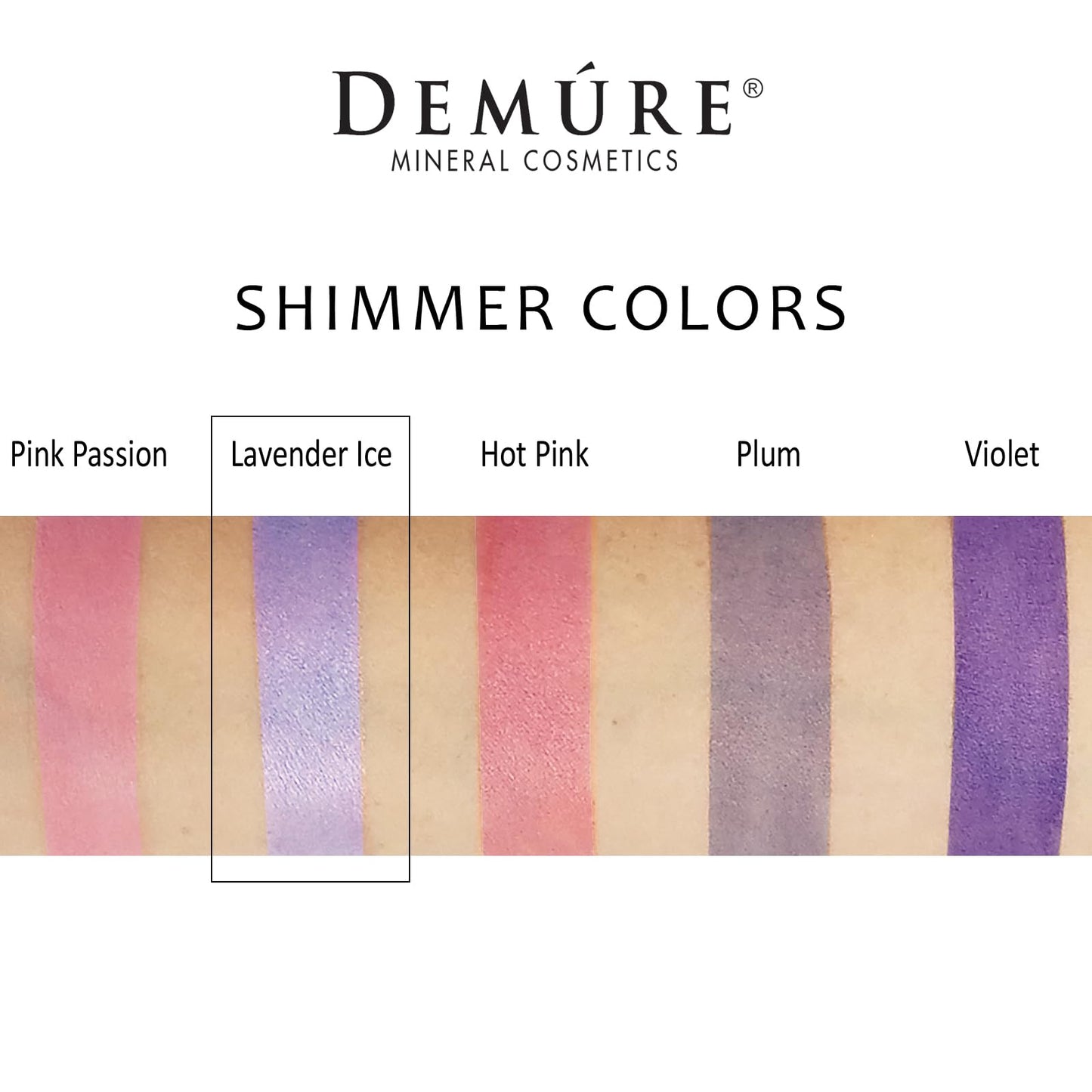 DEMÚRE Demure Mineral Eye Shadow Lavender Ice – Shimmer Loose Powder