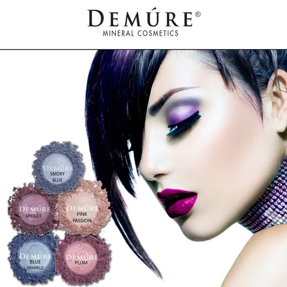 Demure Mineral Eye Shadow Smoky Blue | Natural Glitter Eyeshadow by DEMÚRE