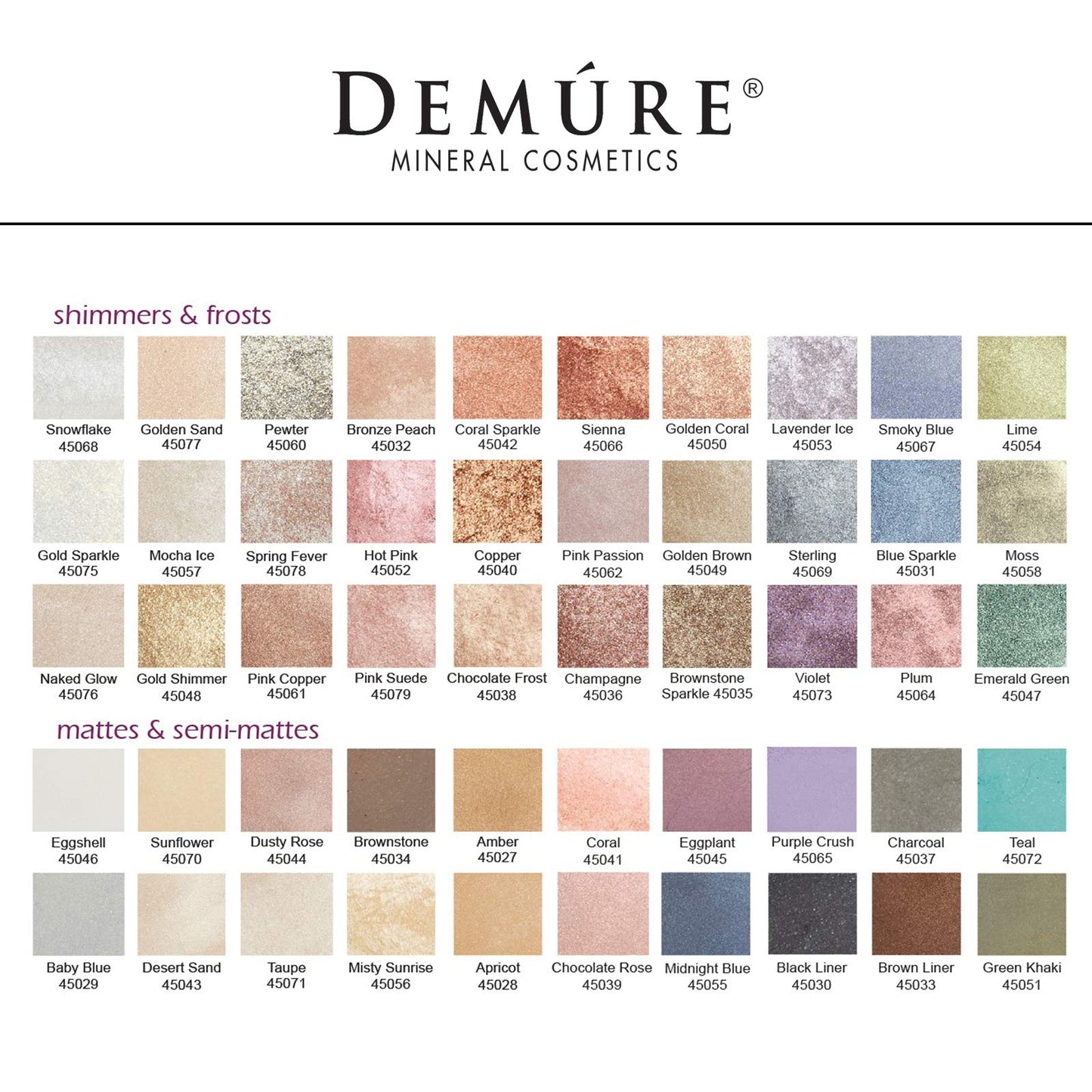 DEMÚRE Demure Mineral Eye Shadow Lavender Ice – Shimmer Loose Powder