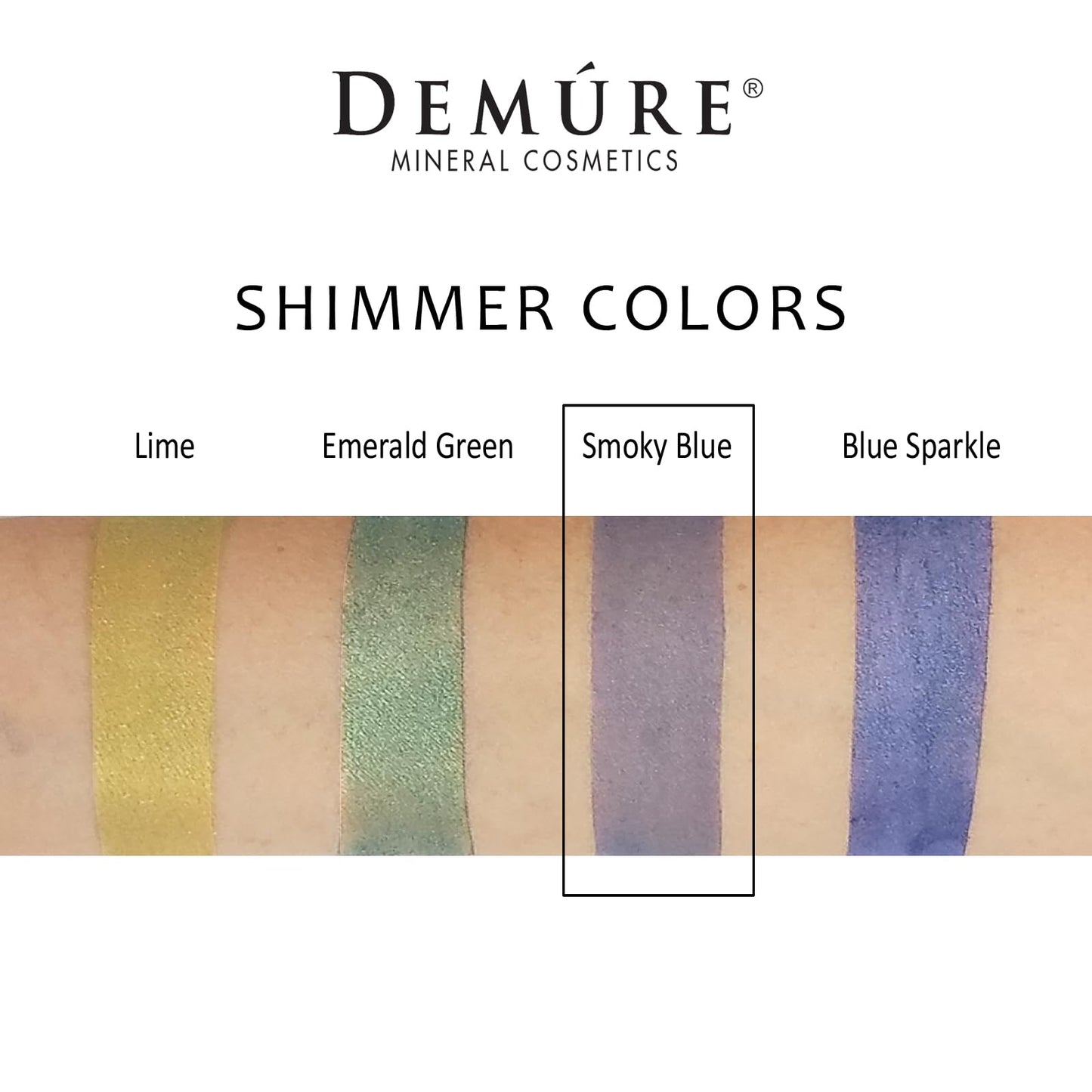 Demure Mineral Eye Shadow Smoky Blue | Natural Glitter Eyeshadow by DEMÚRE