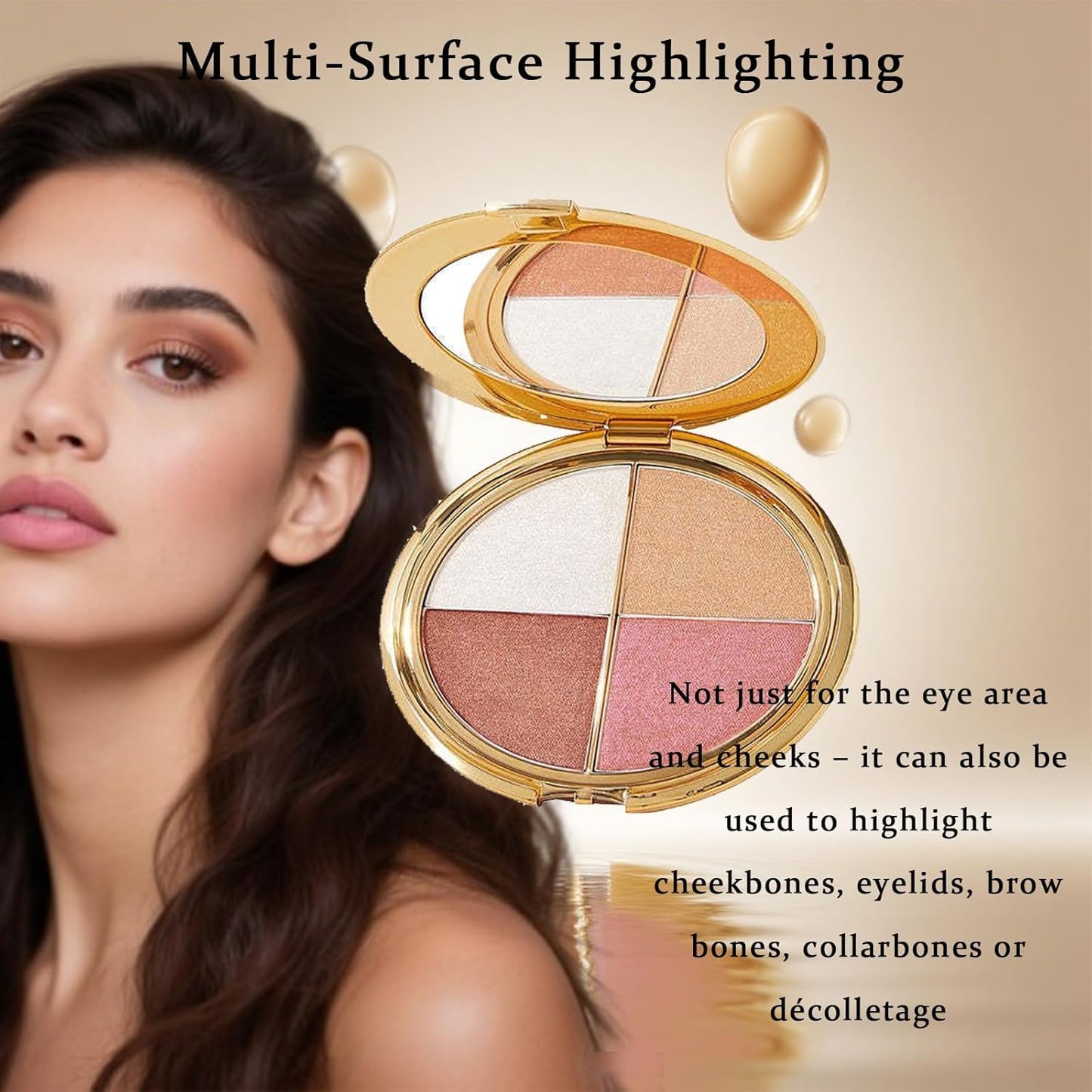 Denir Bonee Eye & Cheek Palette – 4-in-1 Highlight & Shadow Kit