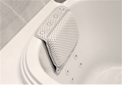 Dependable Industries inc. Essentials Luxurious Memory Foam Spa Bath Pillow – Pack of 2 with 8 Suction Cups