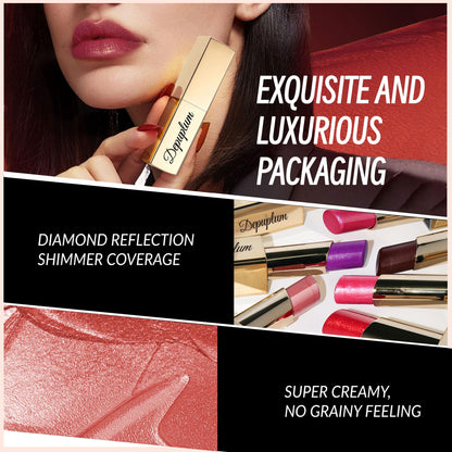 Depuplum Red Mulberry Nude Lipstick Set – Hydrating, Shimmer Lip Balm & Cruelty-Free Gloss (DM108/109/118)