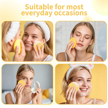 Derloyo 100-Count Compressed Facial Sponges – Natural Biodegradable Cleansing (Yellow)