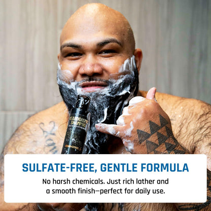 Derm Dude BeardGasmic 2-in-1 Beard Shampoo & Conditioner – Sulfate-Free, Aloe Vera & Vitamin E, Cedar & Citrus, 4oz