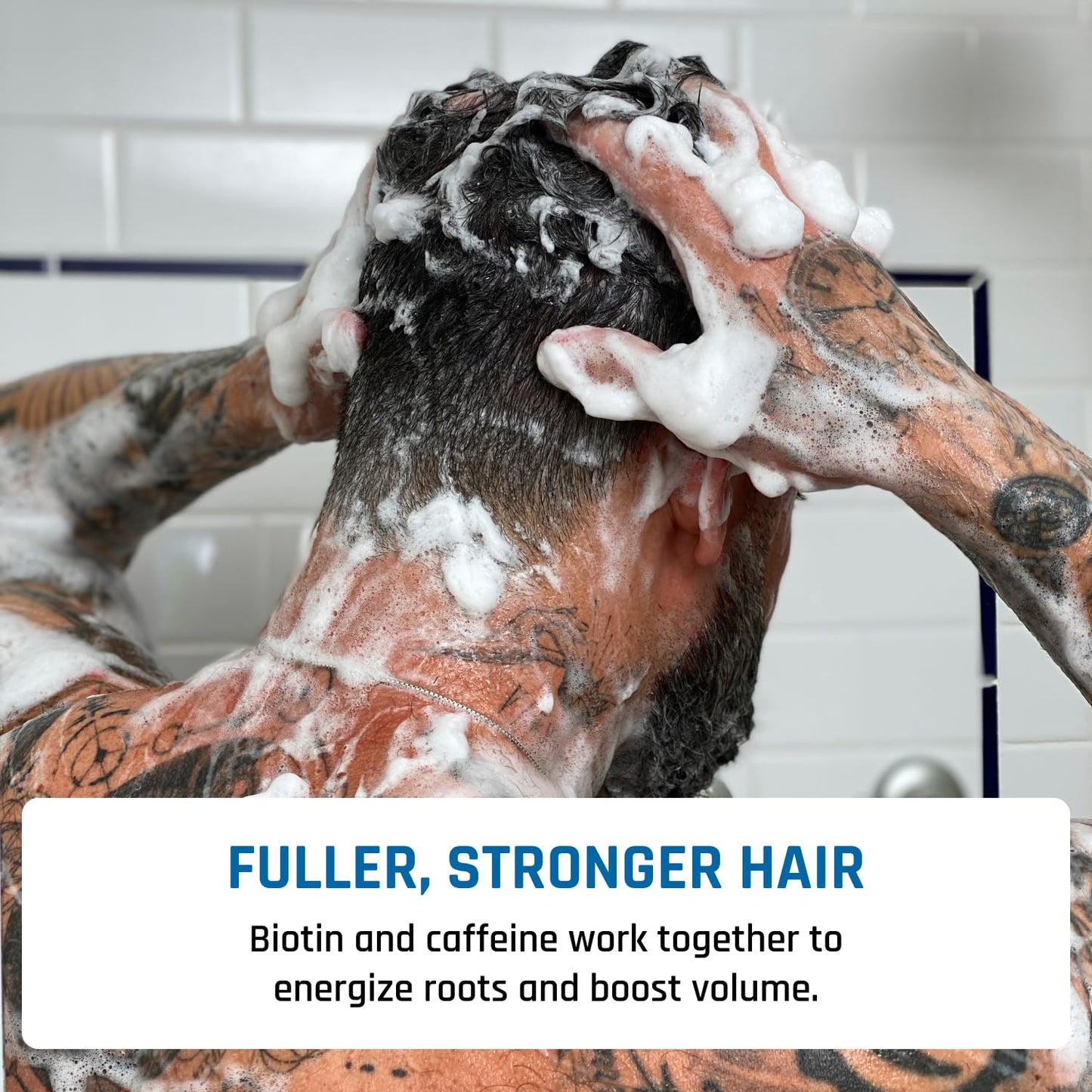 Derm Dude Daily Head 2-in-1 Volumizing Shampoo & Conditioner for Men | Biotin, Caffeine, Saw Palmetto | 8oz
